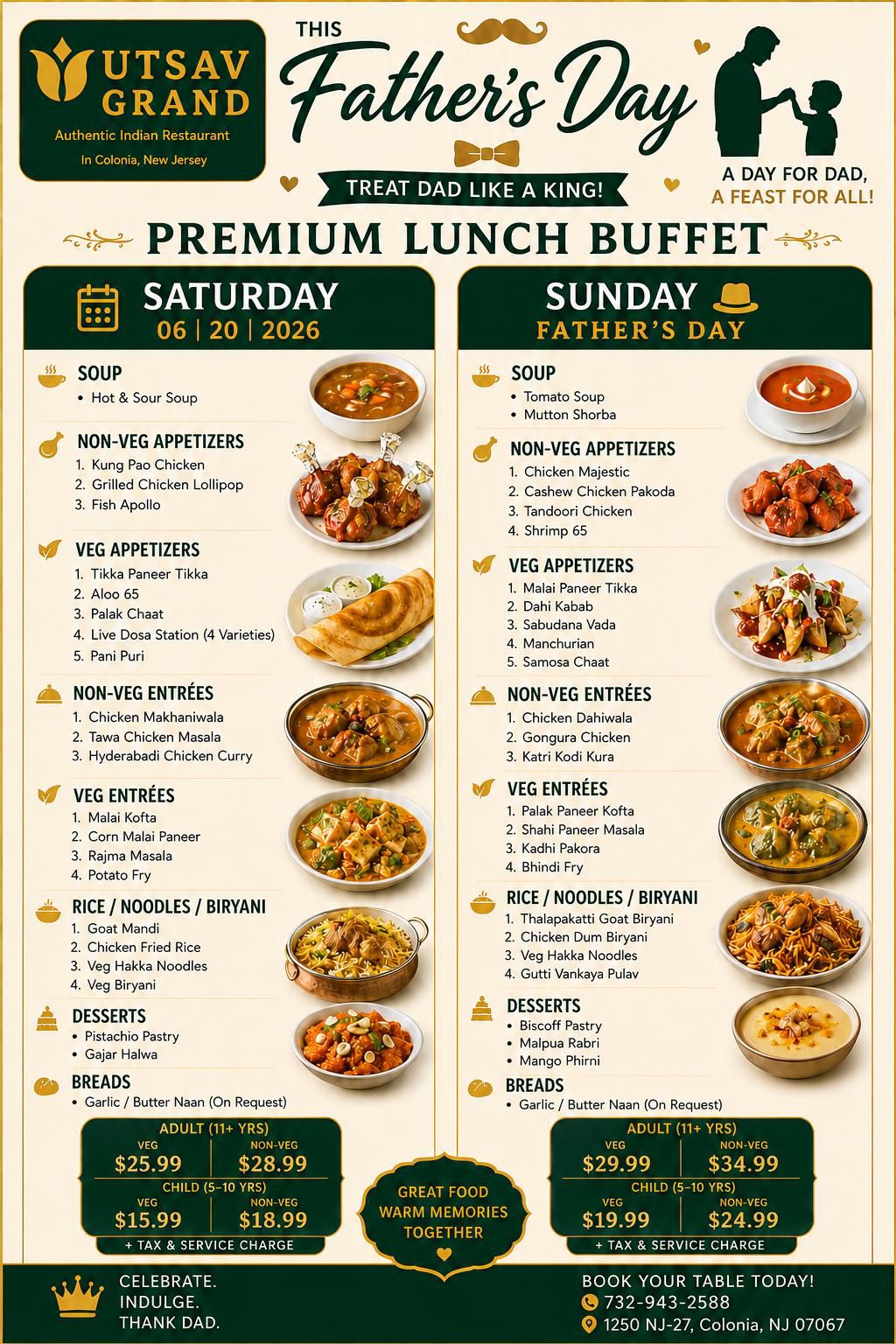 Fathers Day buffet